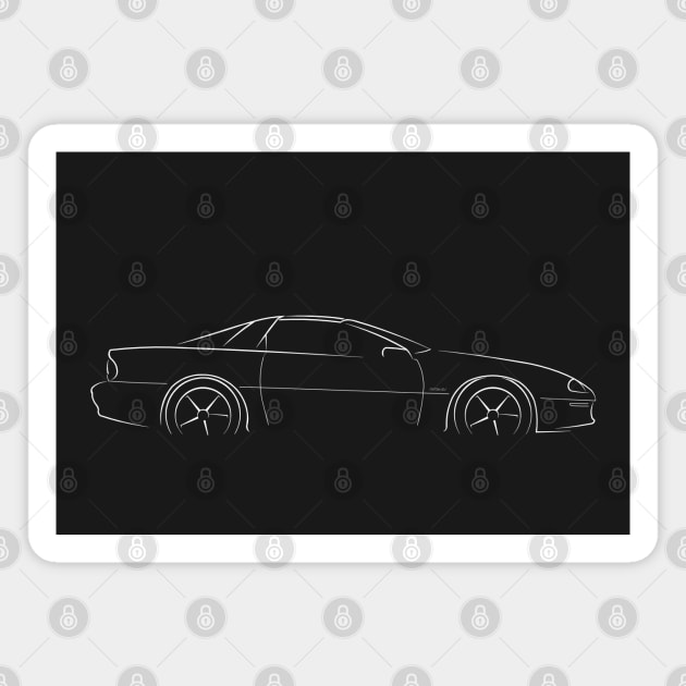 Chevy Camaro Z/28 - profile stencil, white Magnet by mal_photography